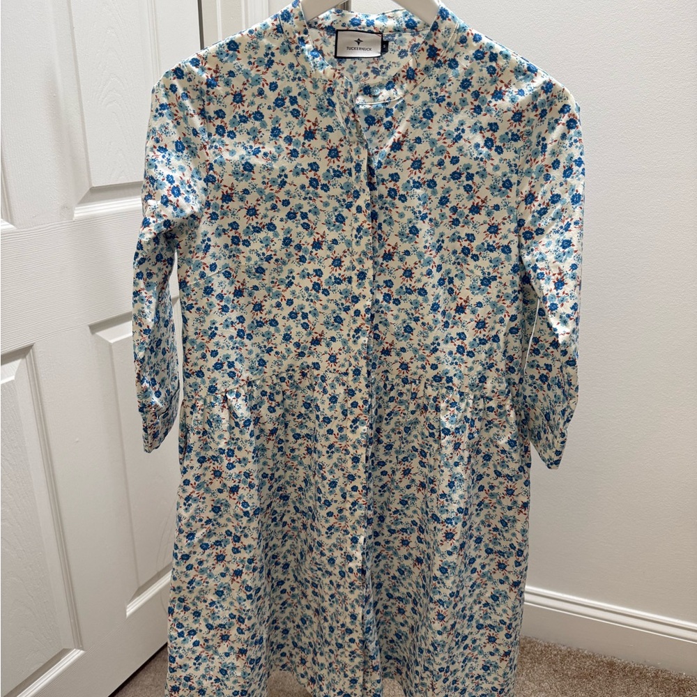 Tuckernuck Blue and White Floral Dress